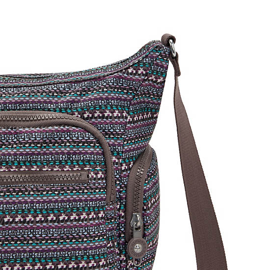 Kipling Gabbie Printed Crossbody Táska Taupe | HU 1162YX